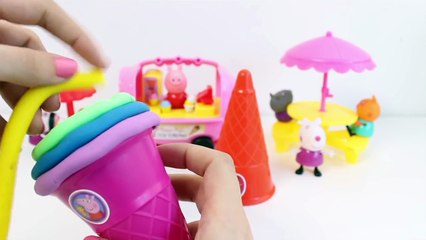 Play Doh Ice Creams Rainbow Ice Cream Peppa Pig Ice Cream Parlor Playset Playdough Toy Vid
