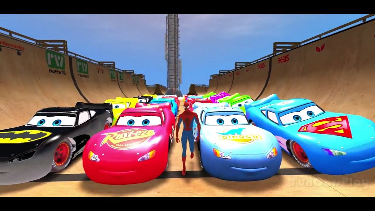 Nursery Rhymes Disney Cars Pixar Spiderman & Lightning McQueen Smash ( ABC Songs for Child