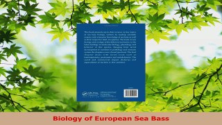 Read  Biology of European Sea Bass EBooks Online