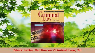 PDF Download  Black Letter Outline on Criminal Law 3d PDF Full Ebook