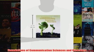 Foundations of Communication Sciences and Disorders