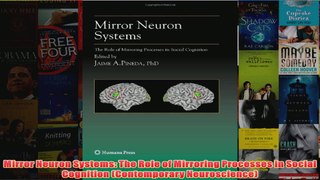 Mirror Neuron Systems The Role of Mirroring Processes in Social Cognition Contemporary