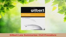 Read  Gilbert Law Summaries Civil Procedure Ebook Free