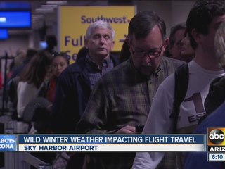 Wild winter weather impacting flight travel