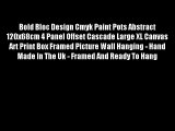 Bold Bloc Design Cmyk Paint Pots Abstract 120x68cm 4 Panel Offset Cascade Large XL Canvas Art
