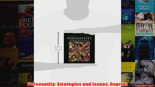 Personality Strategies and Issues Reprint
