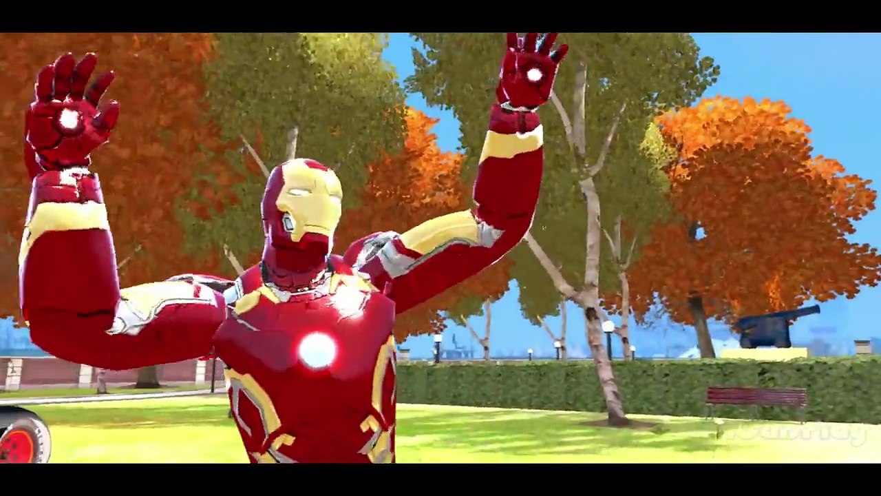 Elsa Frozen & Iron Man w/ their Custom Batman Lightning McQueen Cars (Marvel + Disney Supe