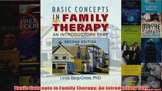 Basic Concepts in Family Therapy An Introductory Text