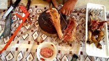 تقطيع راس الخروف وتحضيره للطبخ - المطبخ التونسي - Tunisian Cuisine - Ras moutons