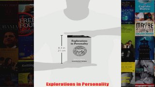 Explorations in Personality