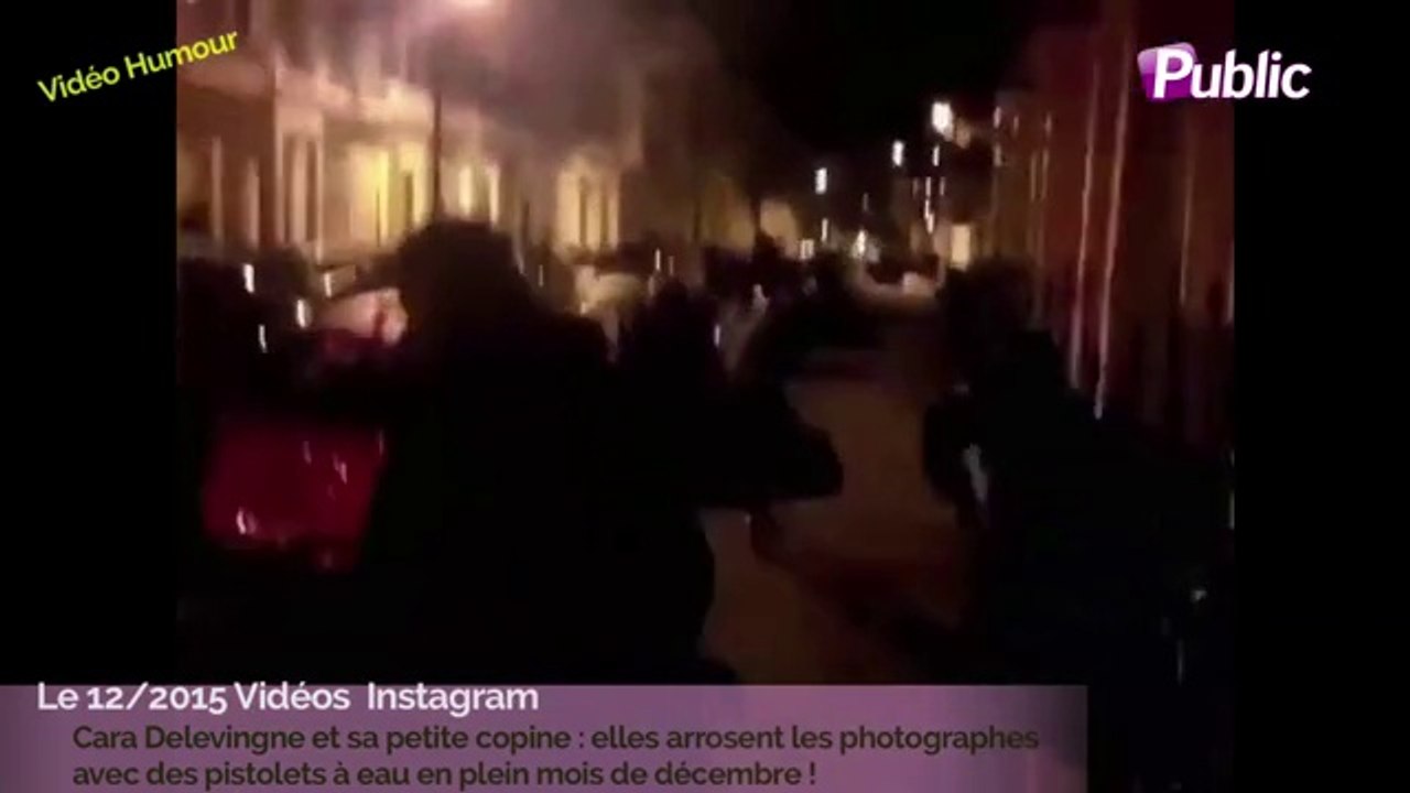 Exclu Vidéo : Cara Delevingne et St.Vincent : Elles arrosent les photographes en plein mois de décembre !