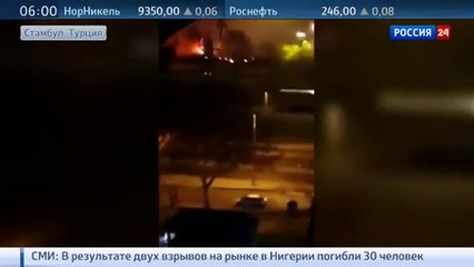 В Стамбуле загорелся и взорвался грузовик с украинскими номерами.