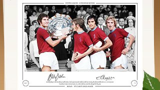 HAND SIGNED LIMITED EDITION PHOTO BURNLEY 1973 DOBSON
