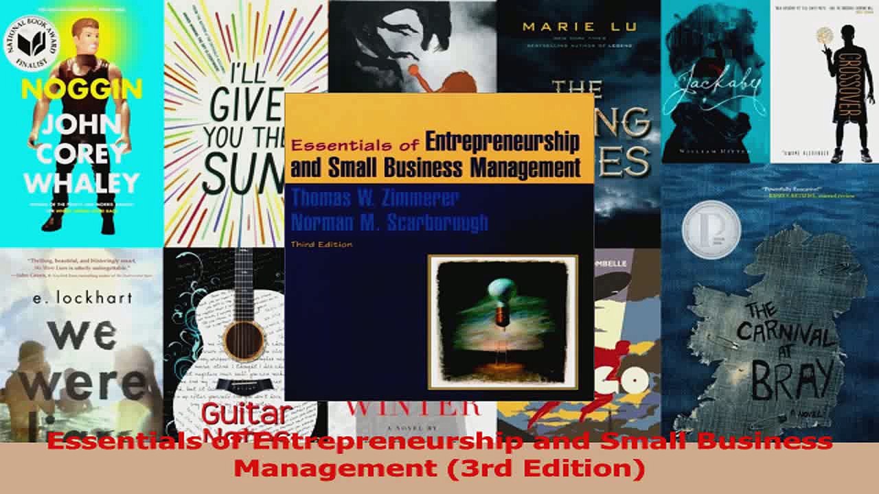 PDF Download  Essentials of Entrepreneurship and Small Business Management 3rd Edition Read Online