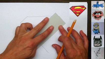 Drawing: How To Draw The Superman Logo Step by Step Easy! | DoodleDrawArt!