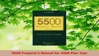 Read  5500 Preparers Manual for 2008 Plan Year Ebook Free