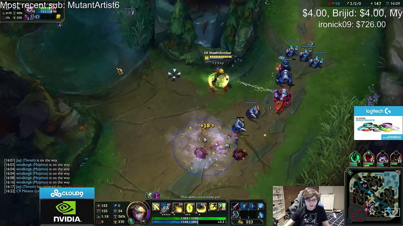 C9 Meteos pentakill on Lee Sin Ft. Sneaky - Leagur Of Legends