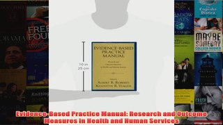 EvidenceBased Practice Manual Research and Outcome Measures in Health and Human Services