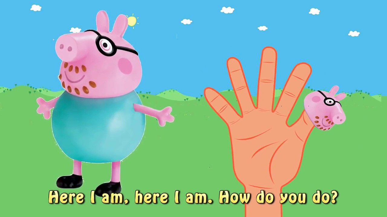 Here I Am Peppa Pig Finger Family Song Toys Dinosaur Where Are You