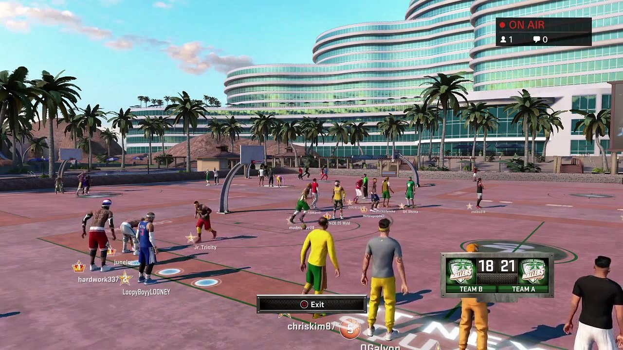 NBA 2k16 playing park with friends