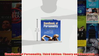 Handbook of Personality Third Edition Theory and Research