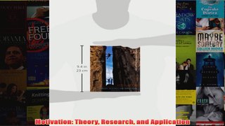 Motivation Theory Research and Application