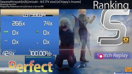 My best osu! play. &Z (TV size)