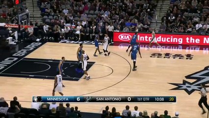 Towns Defends With Wiggins' Shoe