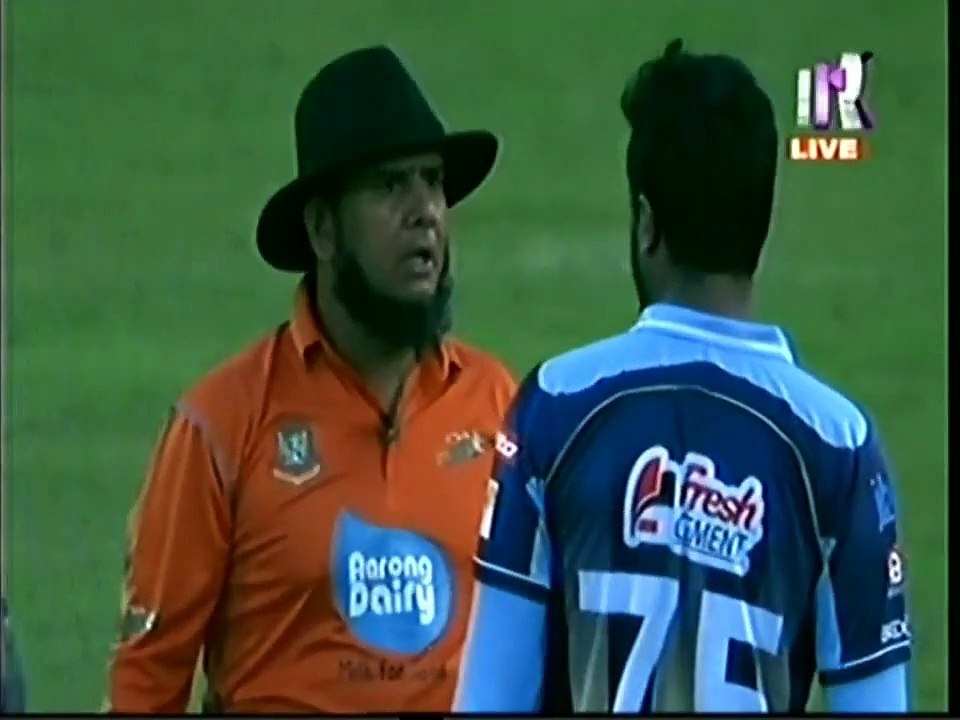 Shakib Al Hasan Fight Umpire BPL 9th T20 Match 2015