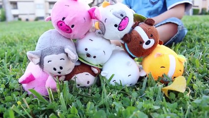 Fun TOYS Bun Bun Toyz Stacking Plush Cute Funny Challenge Video Dog Cow Cat Pig Bear Mouse Monkey