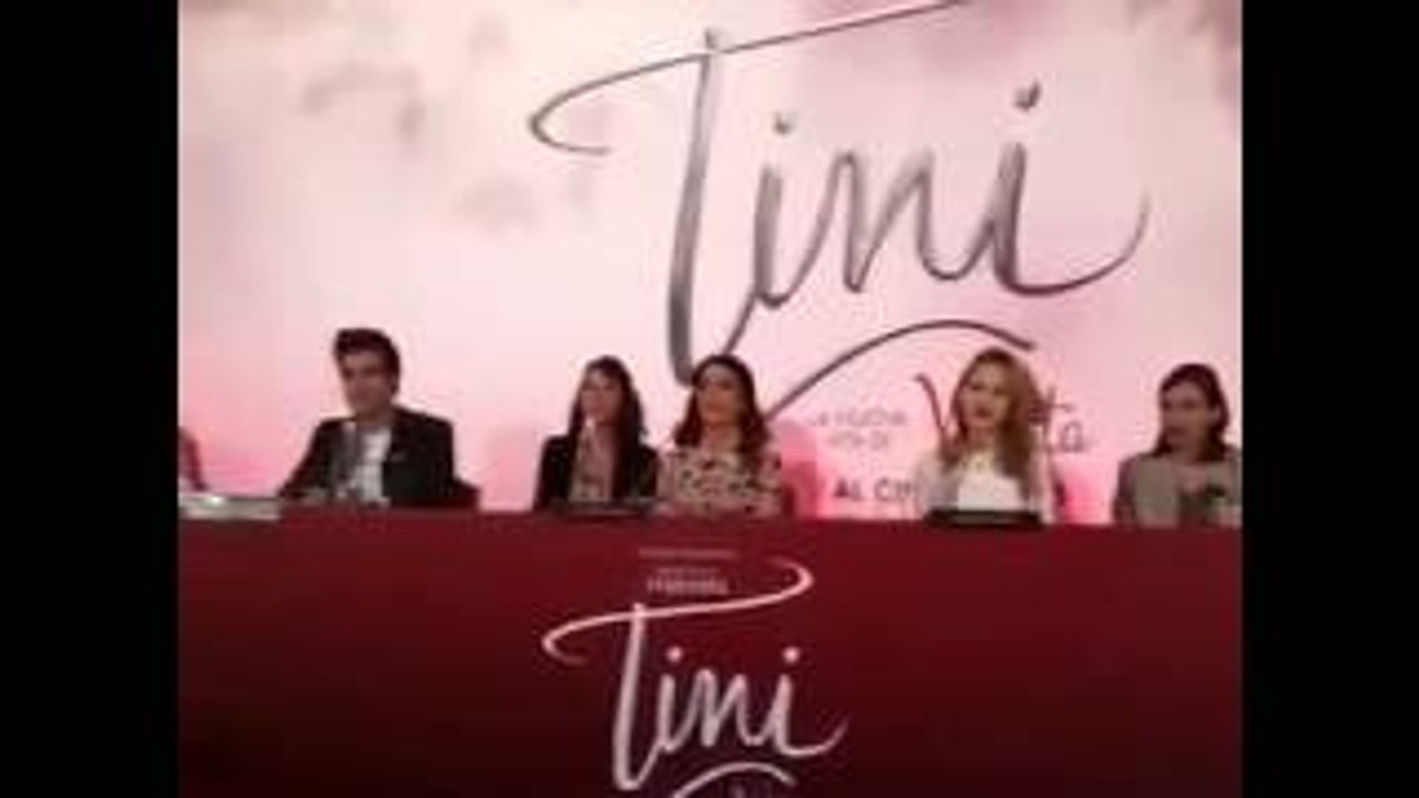 jorge blanco ,tini y mechi conferencia de prensa Tini la pelicula
