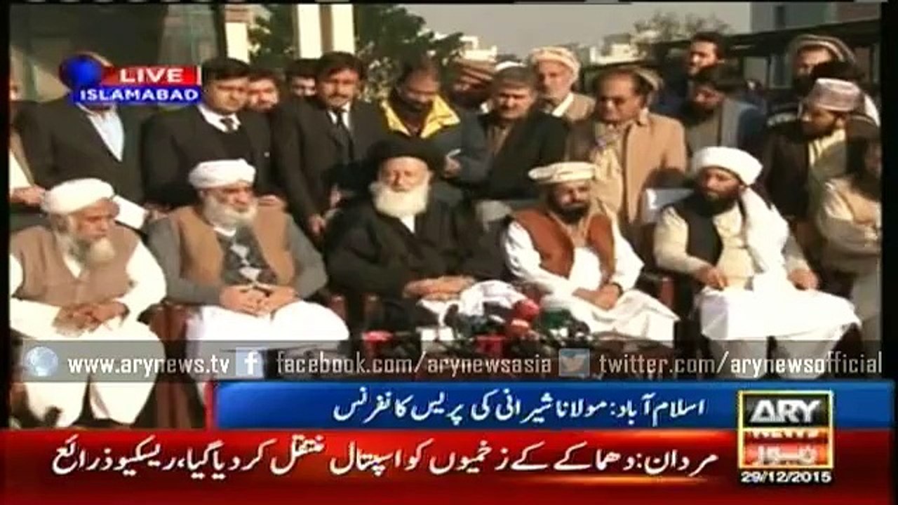 Maulana Sheran­i talks to media
