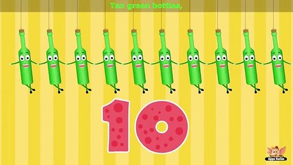 Ten Green Bottles - Nursery Rhyme with Karaoke