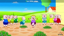 Ten Little Pigs - Nursery Rhyme with Karaoke