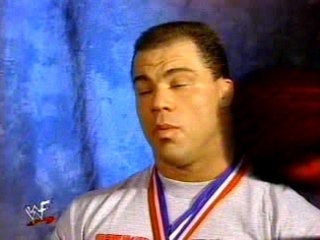 WWF - Kurt Angle's Hilarious 'Interview' with The Rock