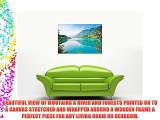 LAKE MOUNTAINS AND FORESTS NATURE PICTURES CANVAS WALL ART FRAMED PRINTS HOME DECO SIZE: A1