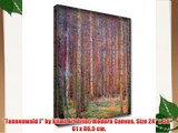 Tannenwald I by Klimt Canvas Art Print Wall Picture. Size 24'' x 34'' - 61 x 86.5 cm.