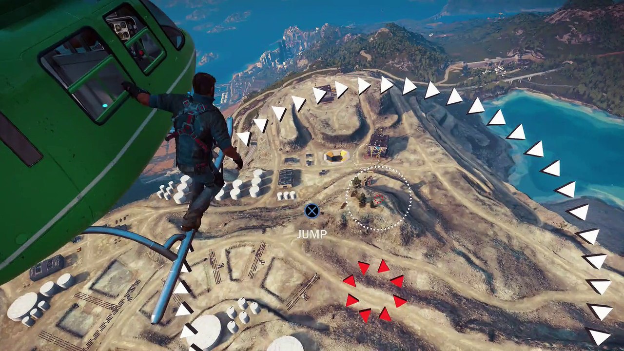 Dragline Dive Tour 5 gears Just Cause 3 wingsuit course
