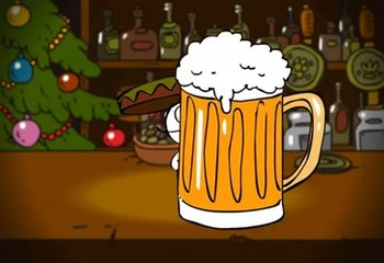 Кролик-алкоголик поздравляет с Новым Годом!