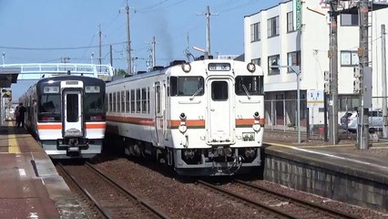 高山本線キハ40系 6連回送 那加駅発車