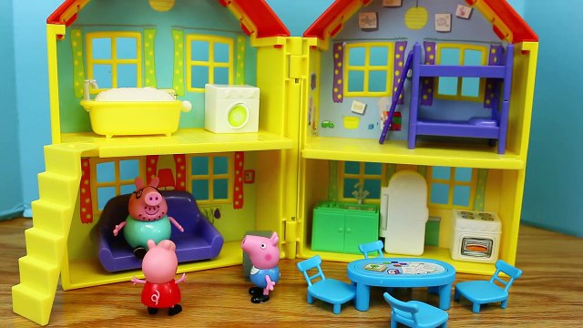 PEPPA PIG Roller Coaster CRASH George Pig is Naughty & Runs Away to the Amusement Park Dis