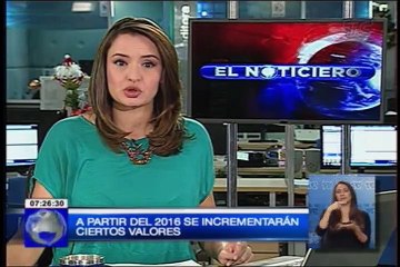 A partir del 2016 se incrementarán ciertos valores