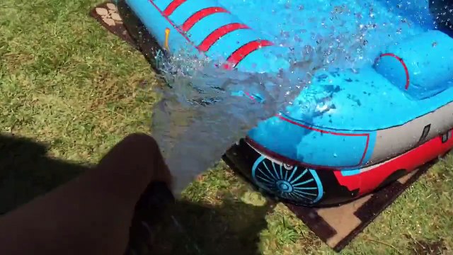 Giant Thomas the Tank Engine themed Pool with Thomas n Friends Toy Trains, Disney Cars, Eg