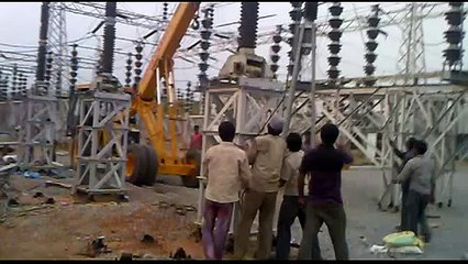 220 KV Breaker Erection Work at Chandrayana Guttaa Substation