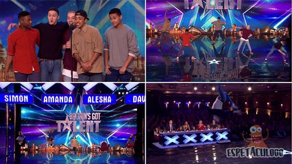 Golden buzzer act Boyband are back-flipping AMAZING! - Audition Week 2 - Britain's Got Talent 2015
