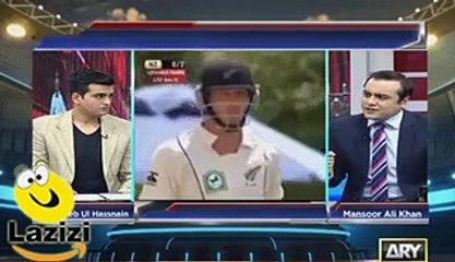 Anchor Mansoor Ali Khan Crushed Muhammad Hafeez and Azhar Ali