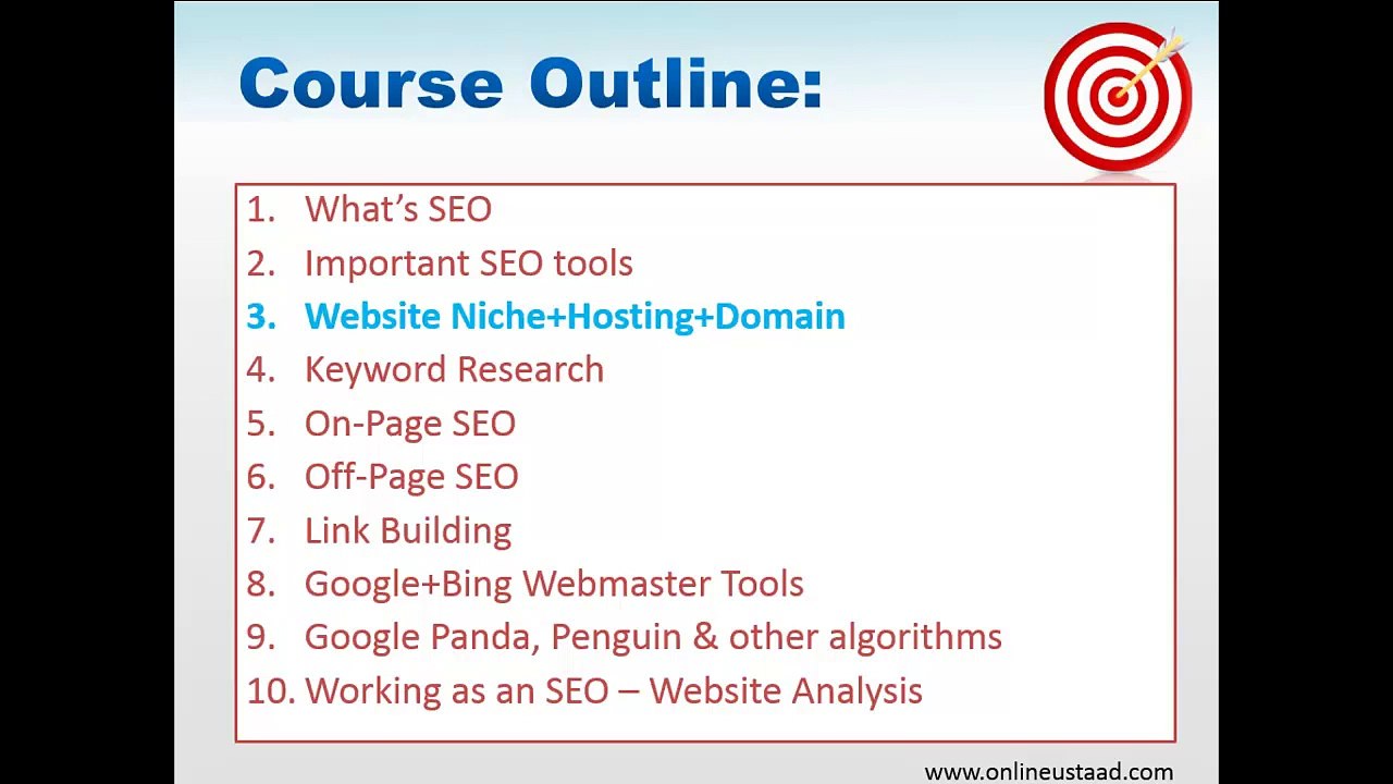 004 Website - Niche - Domain - Web Hosting  SEO Tutorials in Urdu Hindi