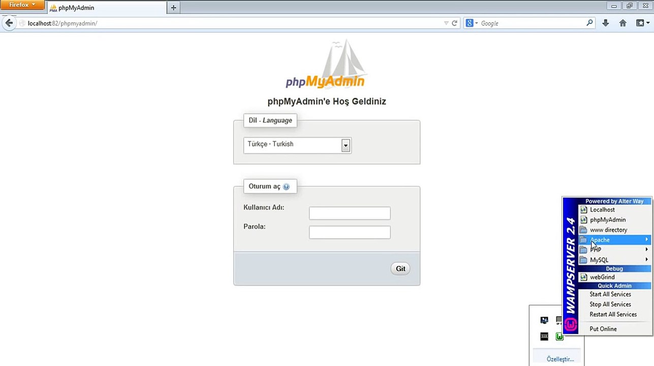 1-Mysql Dersleri - Mysql Veritabanı Oluşturmak - Ders - 1