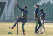 Mohammad Amir during practice at PCB Camp in Lahore