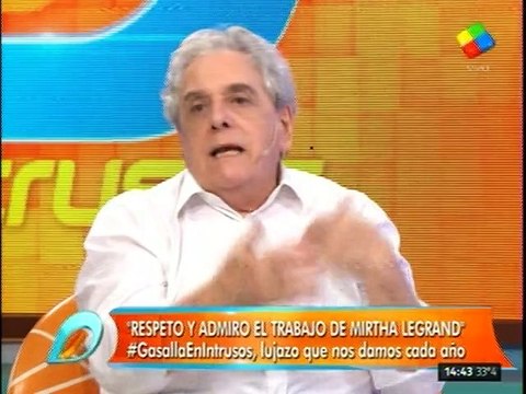 Gasalla habla sobre Mirtha Legrand